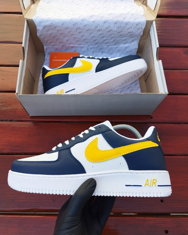 Nike Air Force Low - Amarelo e Azul - Image 3